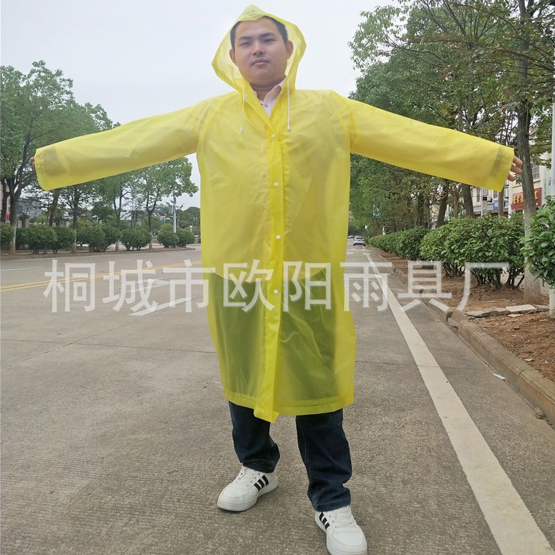 Foreign trade manufacturers non-disposable raincoat EVA adult thickened raincoat 100g travel light poncho wholesale