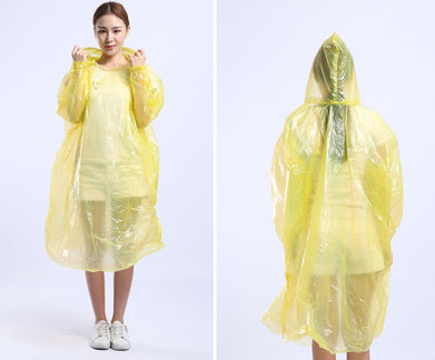 Disposable raincoat outdoor mountaineering portable travel raincoat thickened extra large portable raincoat spot supply