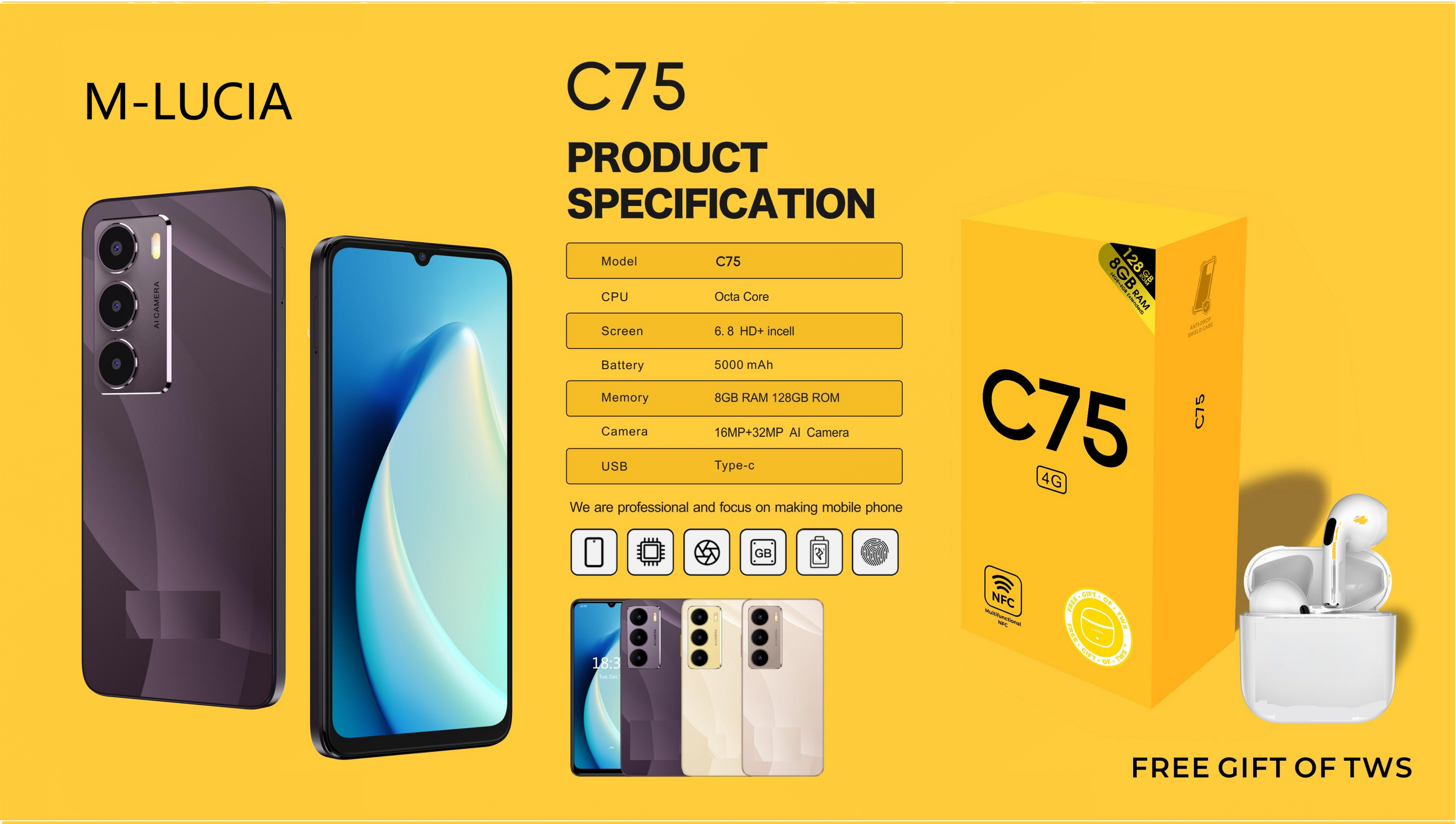 M-LUCIA C75（Includes Bluetooth headset）