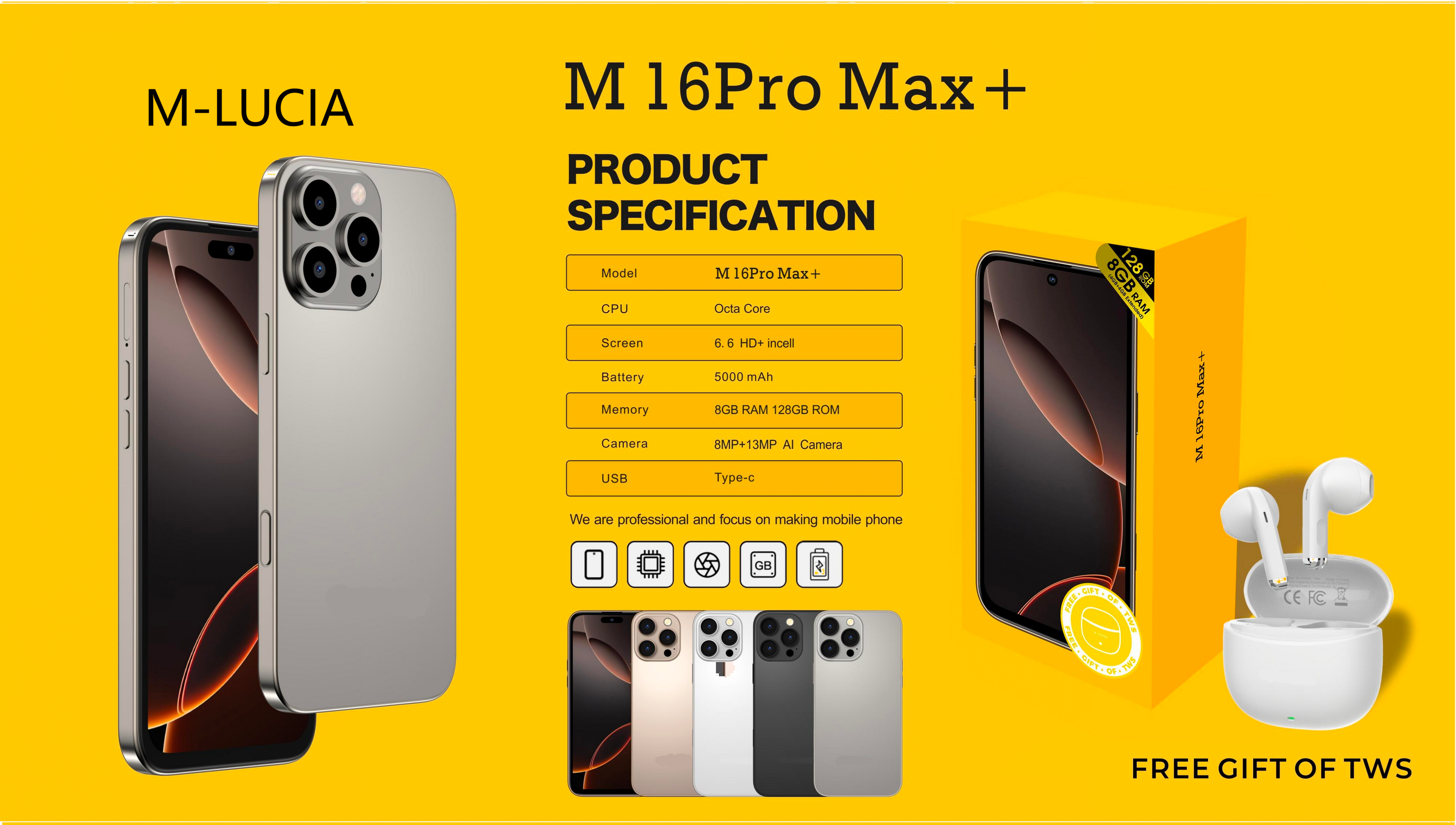 M-LUCIA  M 16ProMax+（Includes Bluetooth headset）