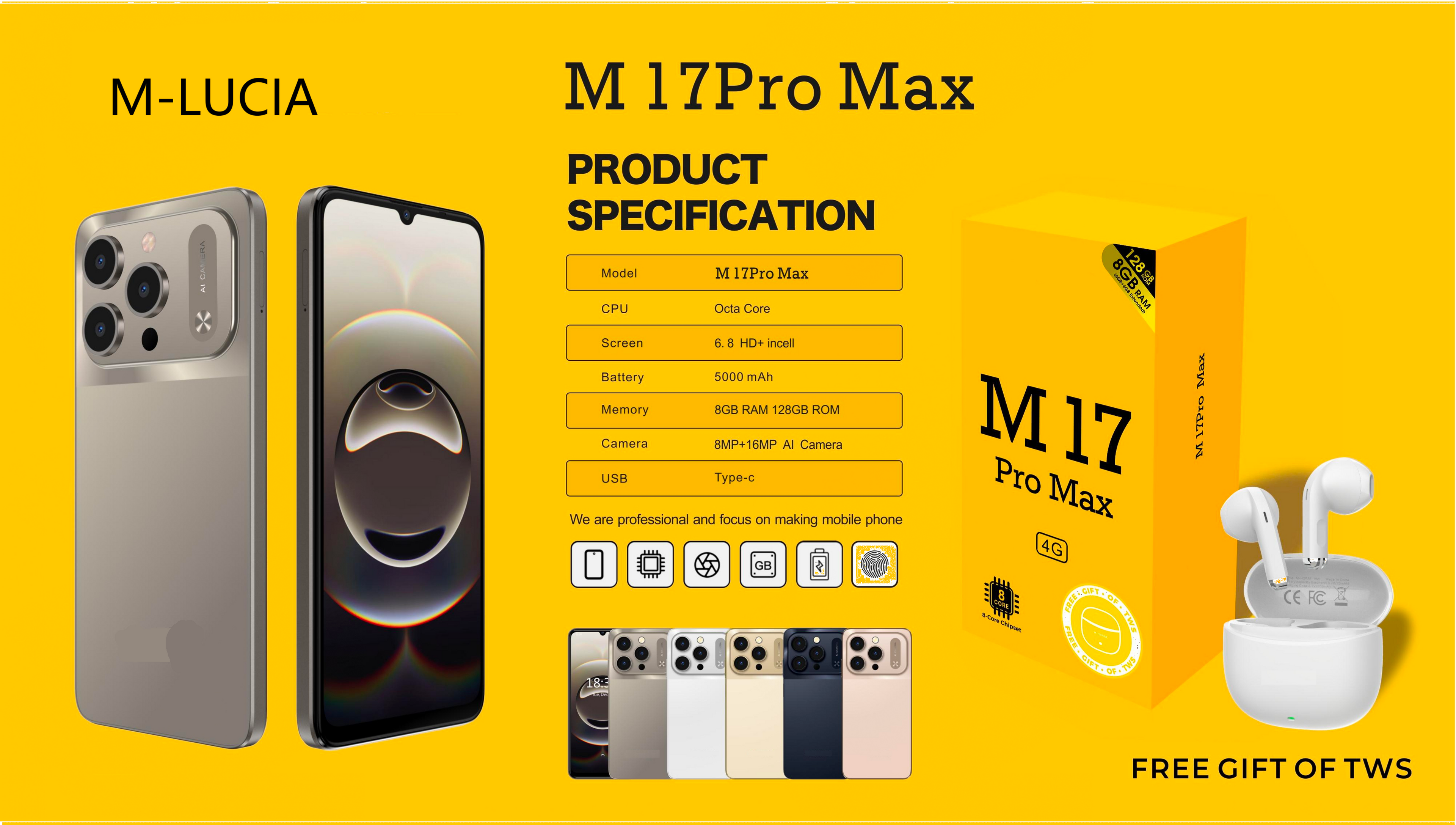 M-LUCIA M 17ProMax（Includes Bluetooth headset）