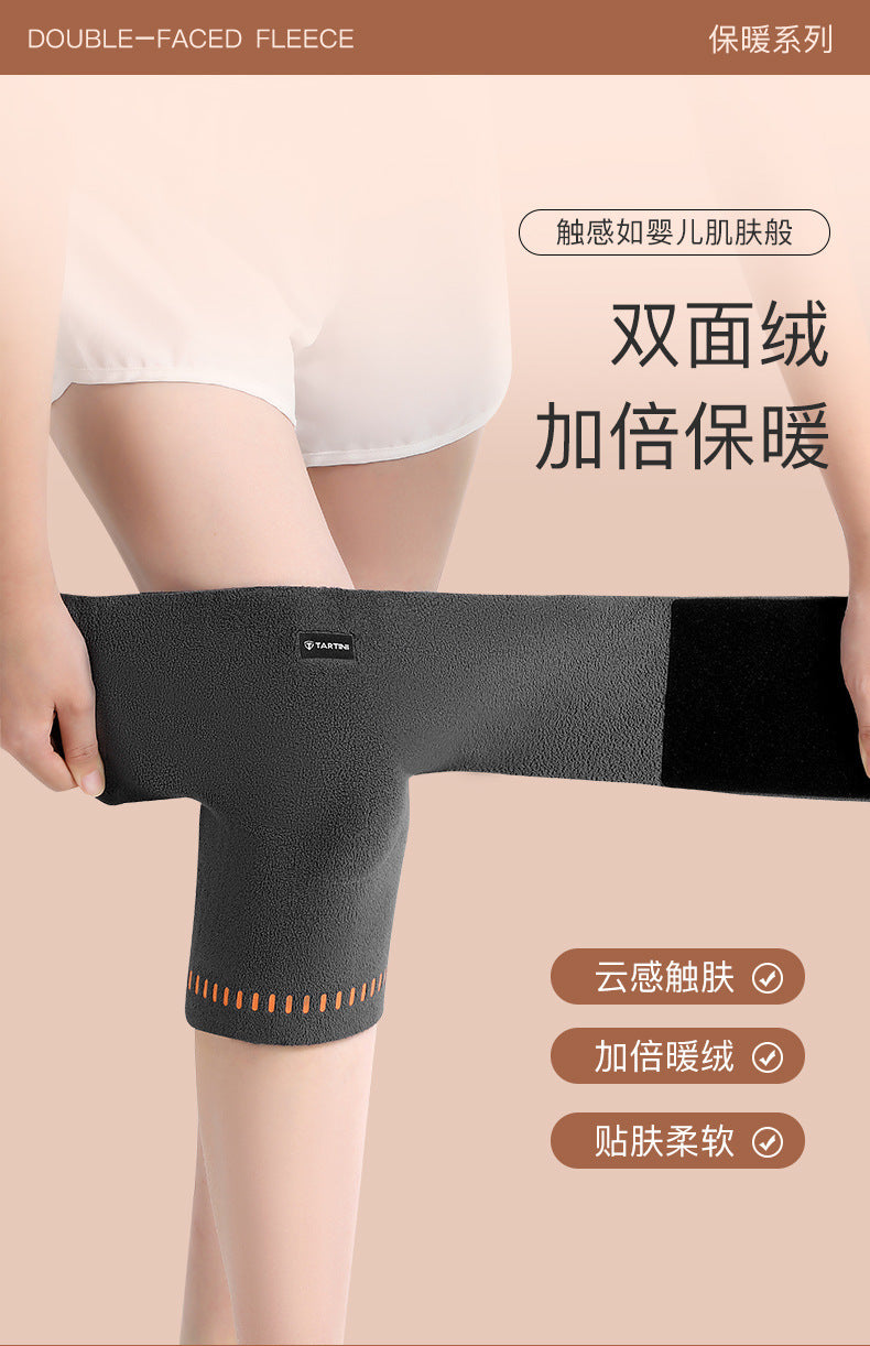 Old cold legs, knee pads to keep warm, elderly women, thickened fleece paint protection artifact, riding electric car sheath plush autumn and winter