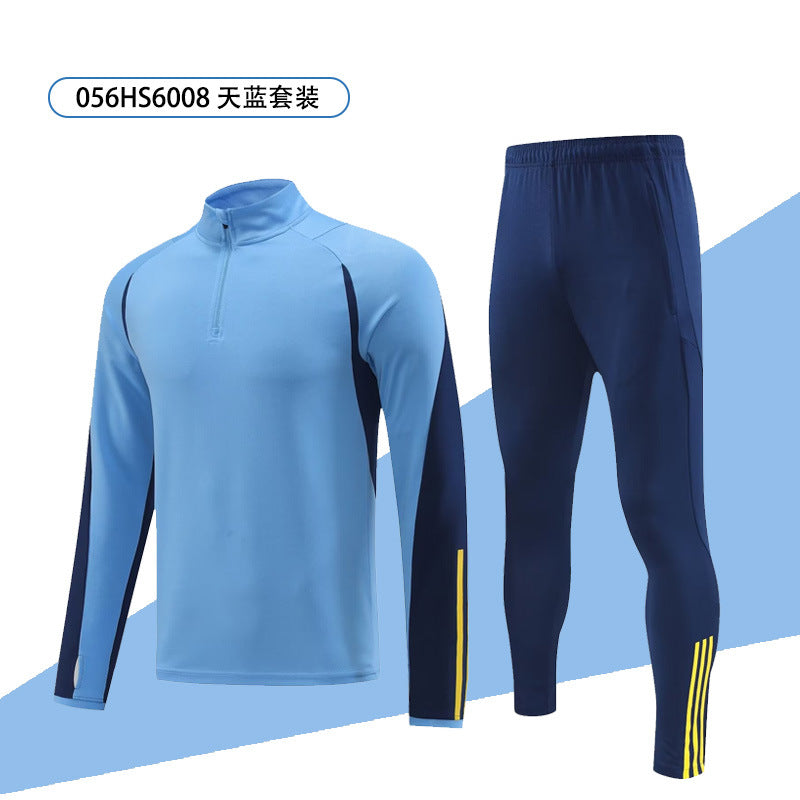 Autumn and winter training clothes jacket men's and women's long-sleeved football sports appearance clothes set custom LOGO quick-drying fitness clothes