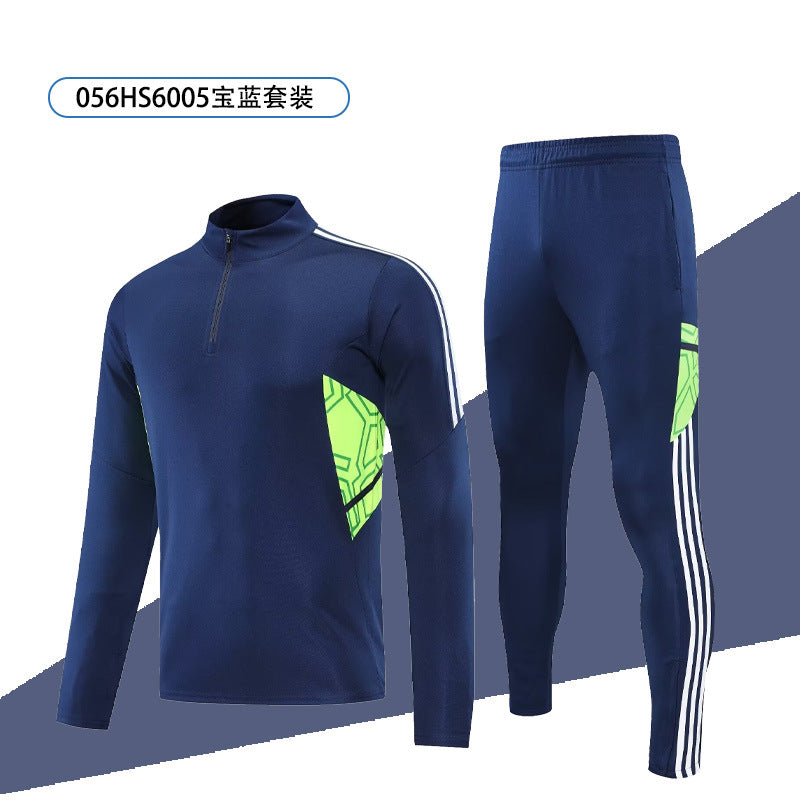 Autumn and winter training clothes jacket men's and women's long-sleeved football sports appearance clothes set custom LOGO quick-drying fitness clothes