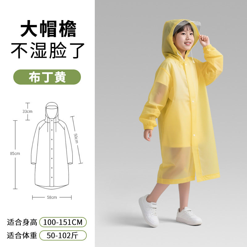 Adult non-disposable long raincoat, outdoor travel, mountaineering and hiking, thickened whole body rainstorm-proof poncho with brim