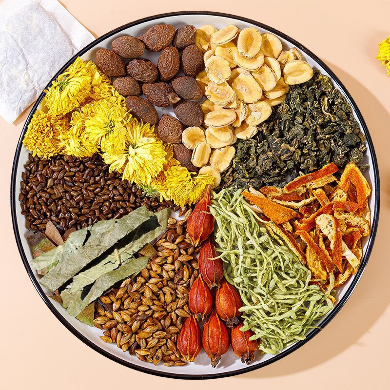 Beijing Tong Ren Tang Luo Han Guo Panghai Chrysanthemum Tea Honeysuckle Chrysanthemum Health Tea Loquat Tangerine Peel Orange Peel Wholesale