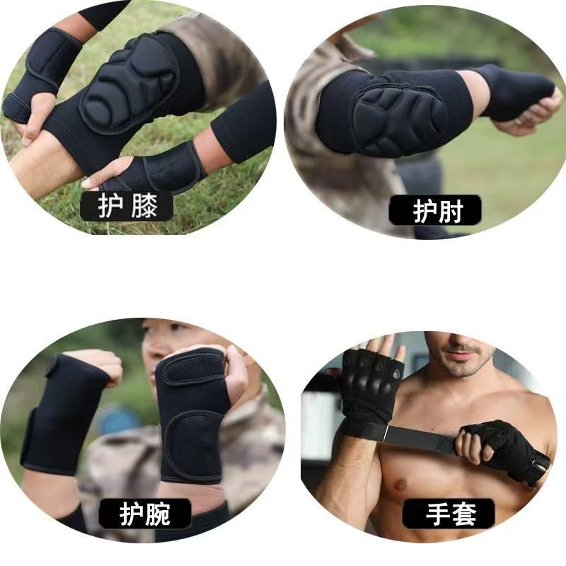 Tactical Sponge Soccer Goalkeeper Knee Pads Elbow Pads Anti-Collision Kneeling Volleyball Ski Dance EVA Sports Suit Breathable