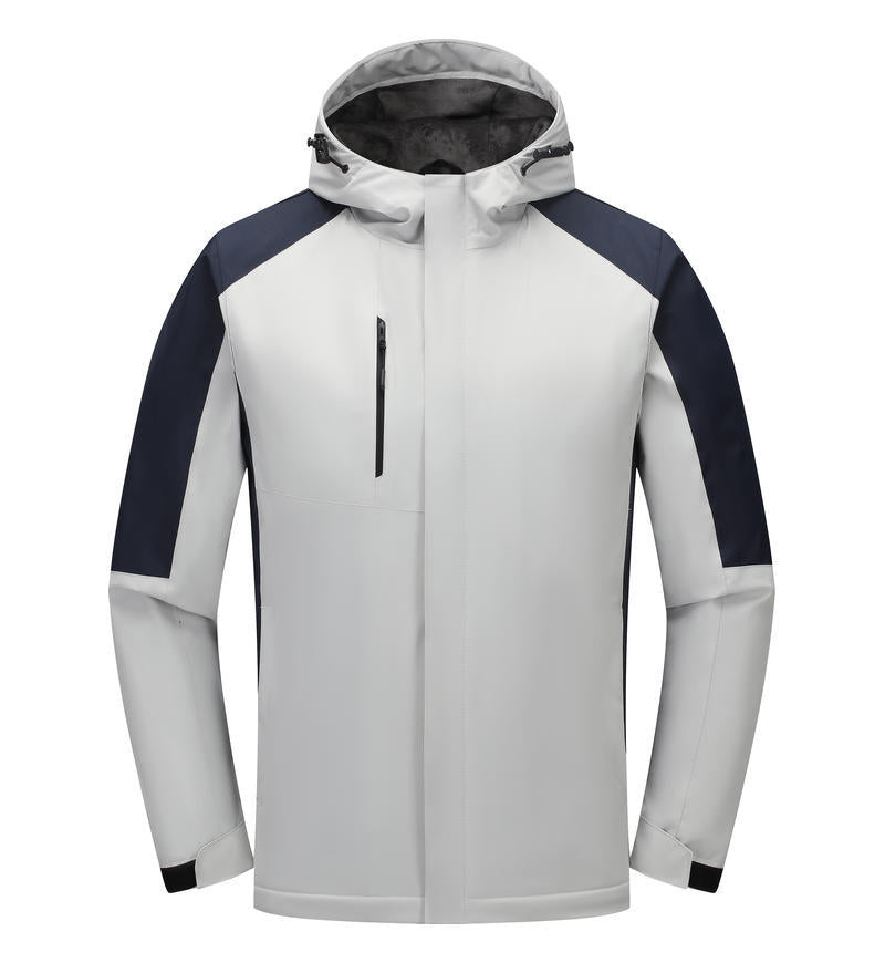 Jacket custom embroidery printed logo outdoor windproof waterproof autumn and winter stand-up collar sportswear group work clothes