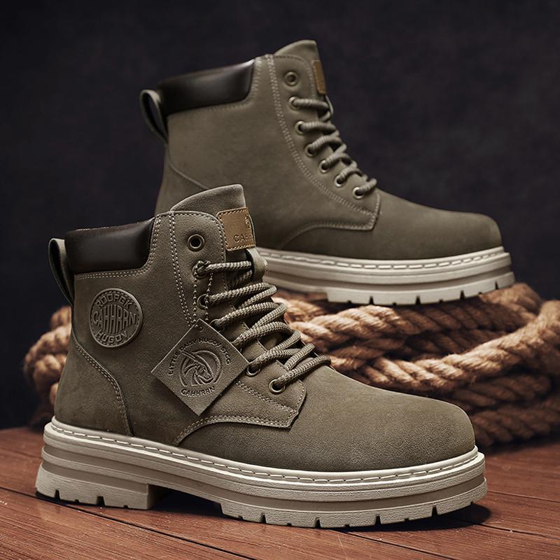 Cross-border new 2025 autumn and winter men's Martin boots tooling hiking shoes construction site wear-resistant men's shoes spot wholesale