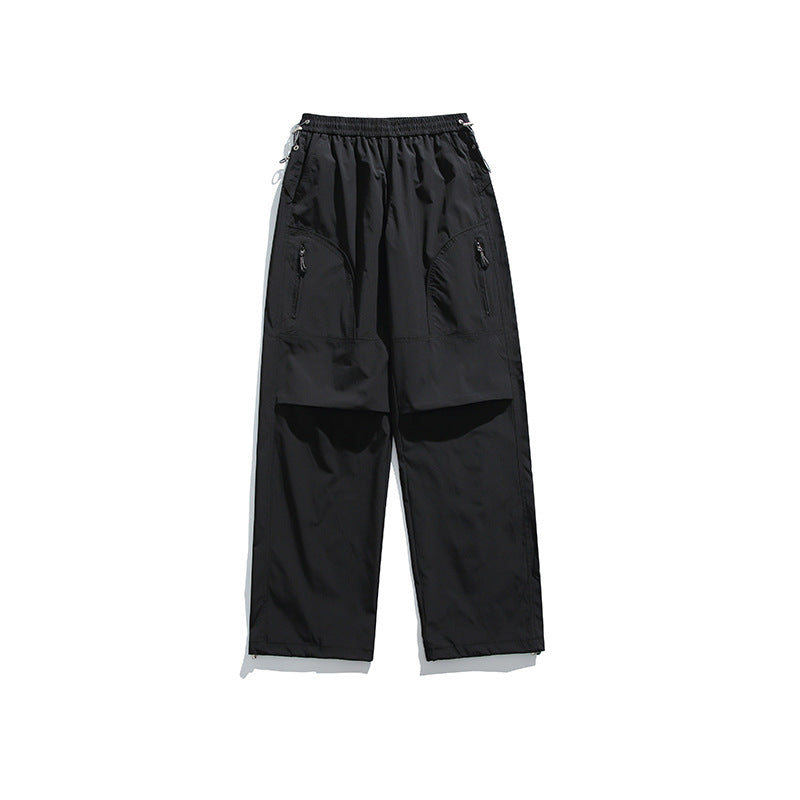 IZEXX tide brand outdoor mountaineering three-proof water-splashing quick-drying sports fleece charge pants men's and women's functional wind overalls