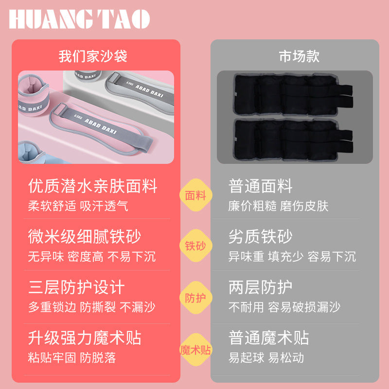 Manufacturer wholesale leggings sandbag weight bearing invisible running dance practice hand binding foot outdoor fitness sandbag yoga