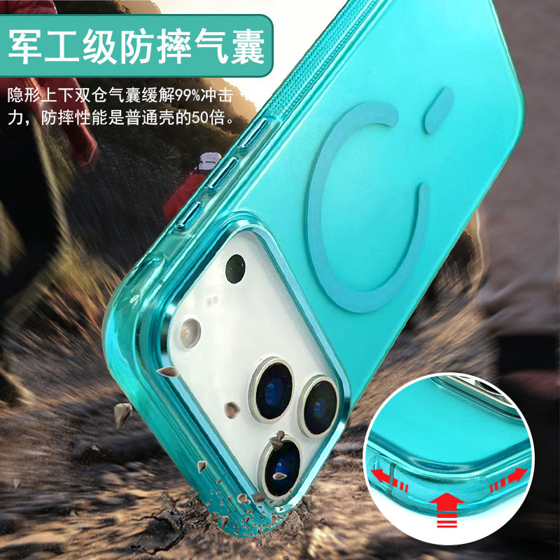 Applicable to Apple 17promax mobile phone case matte transparent iphone17Pro high-end magnetic mobile phone case