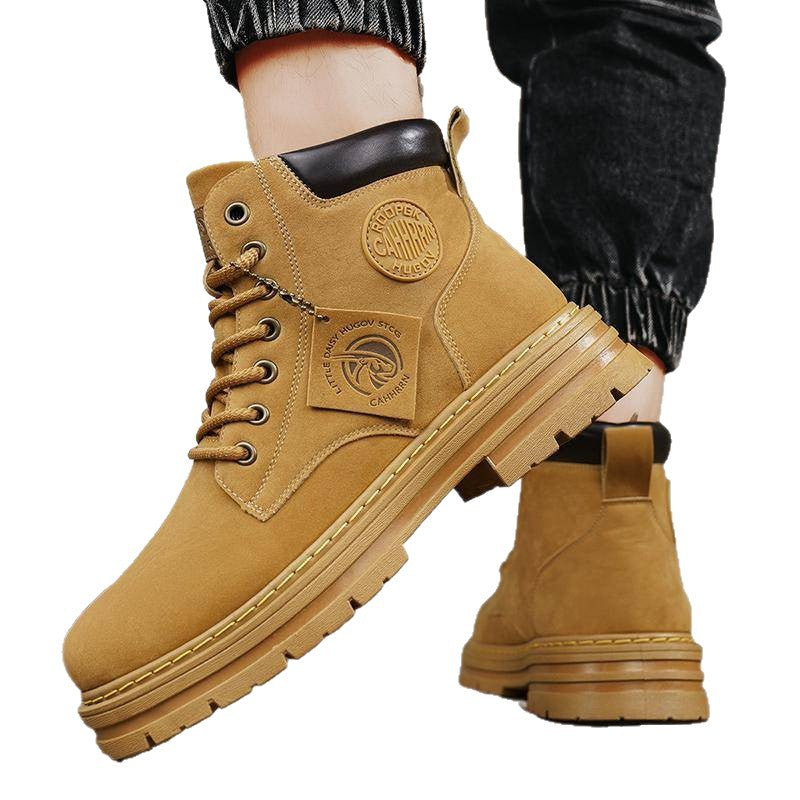 Cross-border new 2025 autumn and winter men's Martin boots tooling hiking shoes construction site wear-resistant men's shoes spot wholesale