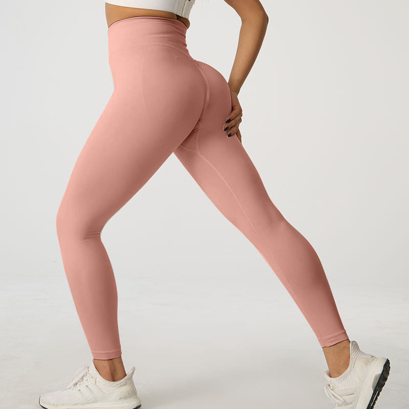 Wholesale autumn and winter peach hip yoga trousers sports cycling pants quick-drying yoga clothes high waist tight fitness pants