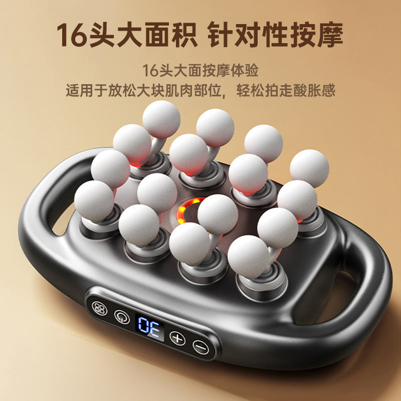 Cross-border English version 16-head fascia gun charging model high-power 12-head 8-head 6-head multi-head fascia massager factory