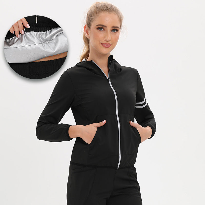 Outdoor running sports body sculpting sweatsuit set fitness yoga suit top large size sweatsuit wholesale for women and men