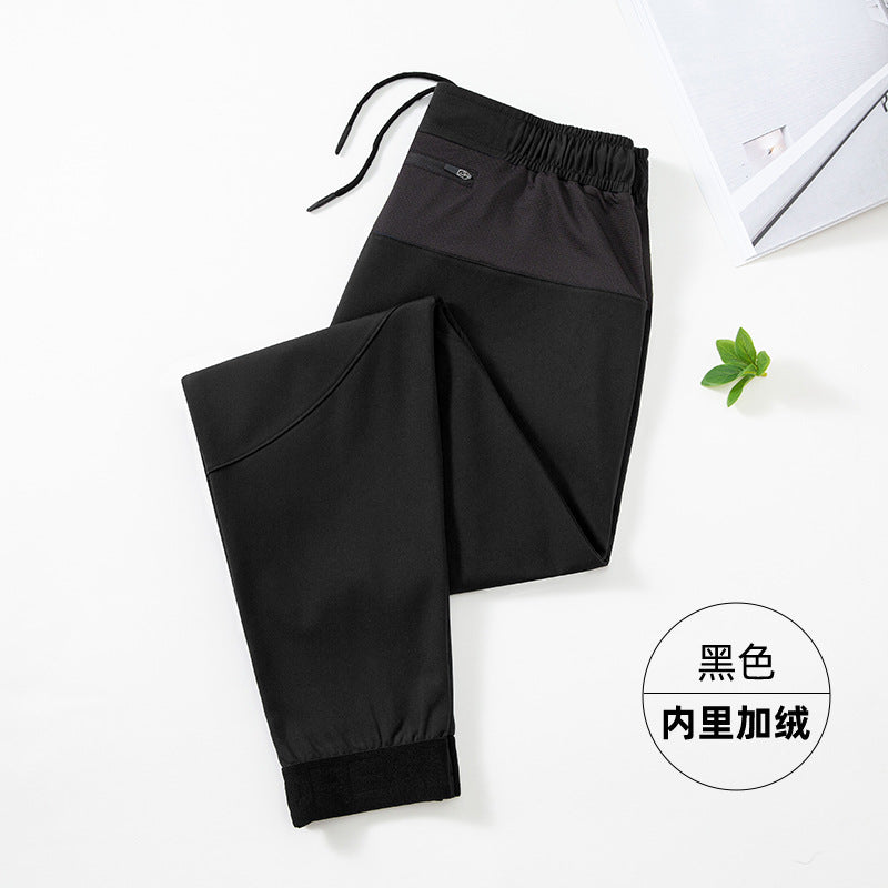 Autumn and winter velvet sweatpants men's large size bundle pants sports outdoor running fitness pants casual long pants