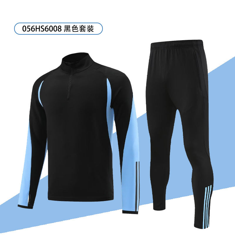 Autumn and winter training clothes jacket men's and women's long-sleeved football sports appearance clothes set custom LOGO quick-drying fitness clothes