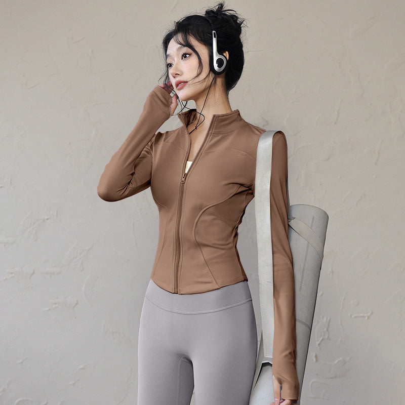 Giant Skinny Jacket Women's Lulu Yoga Suit Top Quick Drying Outdoor Sports Running Pilates Fitness Suit