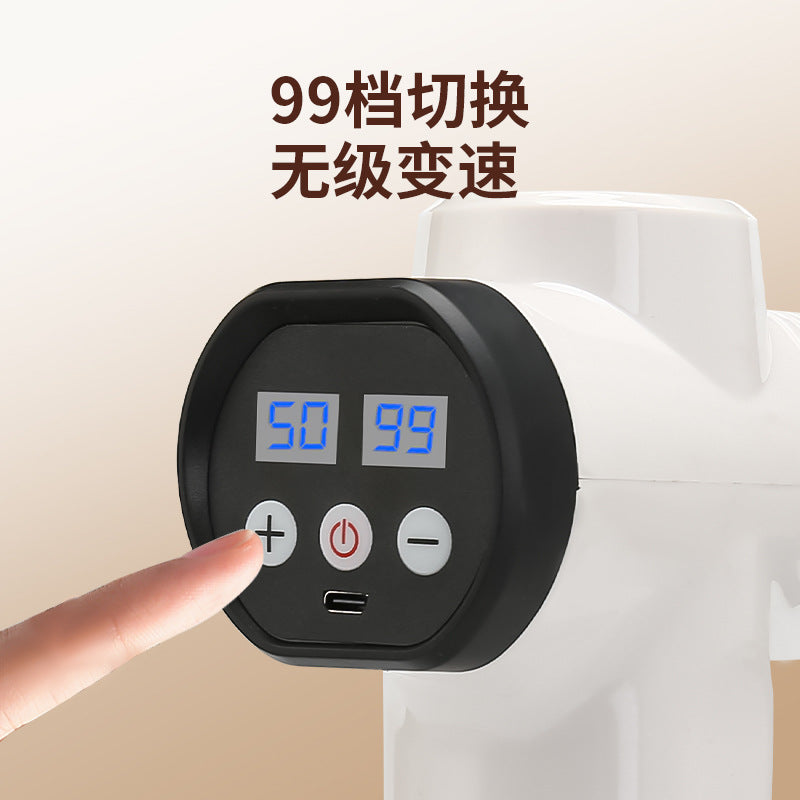 Cross-border 12-head strong fascia gun, rechargeable neck membrane grab muscle massager, professional grade multi-functional massage gun new