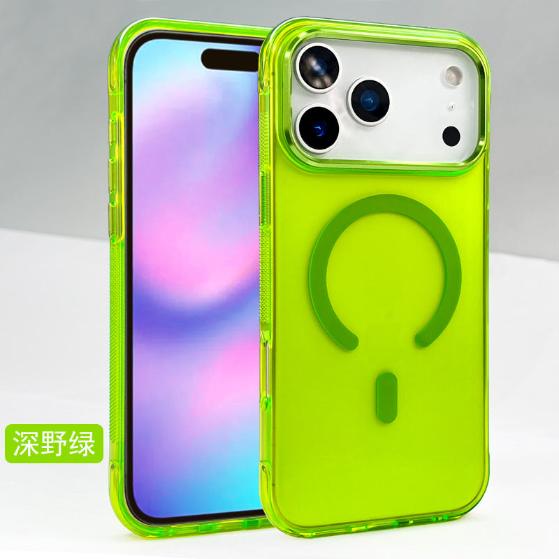 Applicable to Apple 17promax mobile phone case matte transparent iphone17Pro high-end magnetic mobile phone case