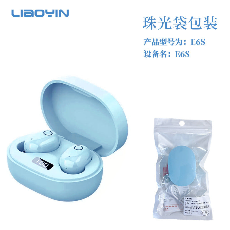 J15 new women's earphones Bluetooth wireless mini cute girls high value does not hurt the ears comfortable high sound quality E6S