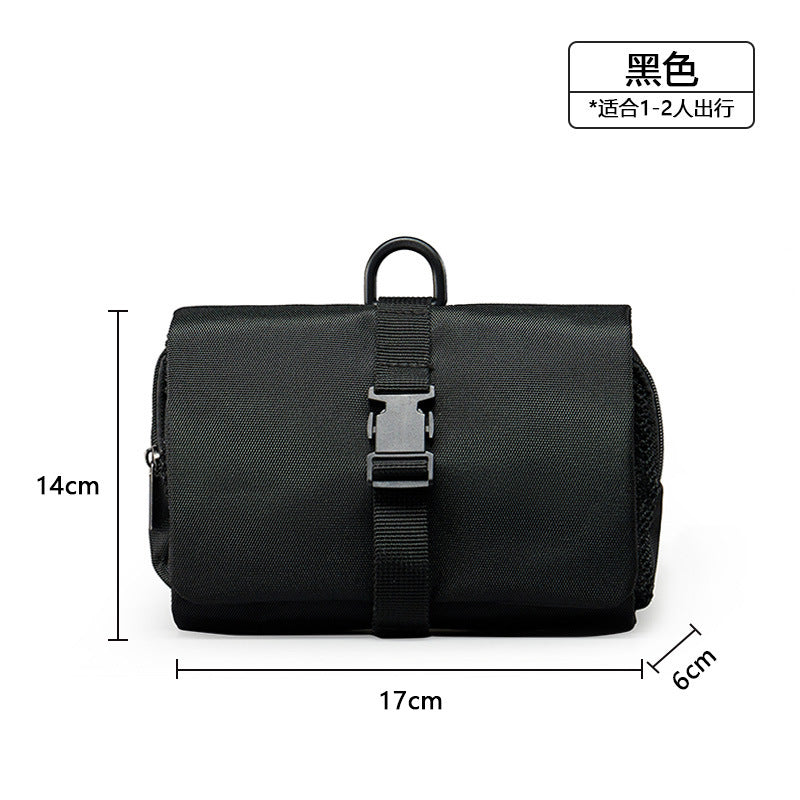 Unprinted Japanese buckle folding toilet bag hook men's business trip toiletries storage bag cosmetic bag