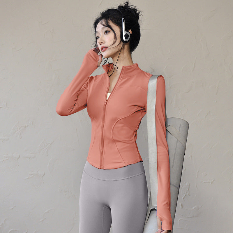 Giant Skinny Jacket Women's Lulu Yoga Suit Top Quick Drying Outdoor Sports Running Pilates Fitness Suit