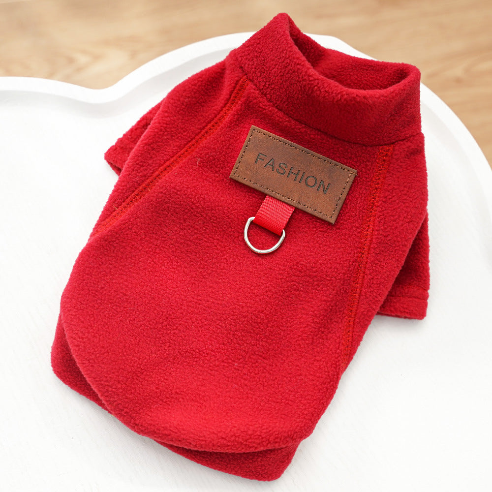 Cross-border new pet dog cat autumn and winter clothes velvet dog clothes cat clothing