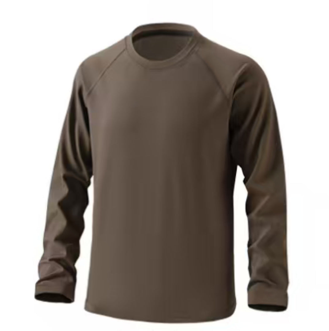 Outdoor running fitness sportswear moisture-absorbing quick-drying bottoming top men's and women's casual slim-fit crew neck long-sleeved t-shirt