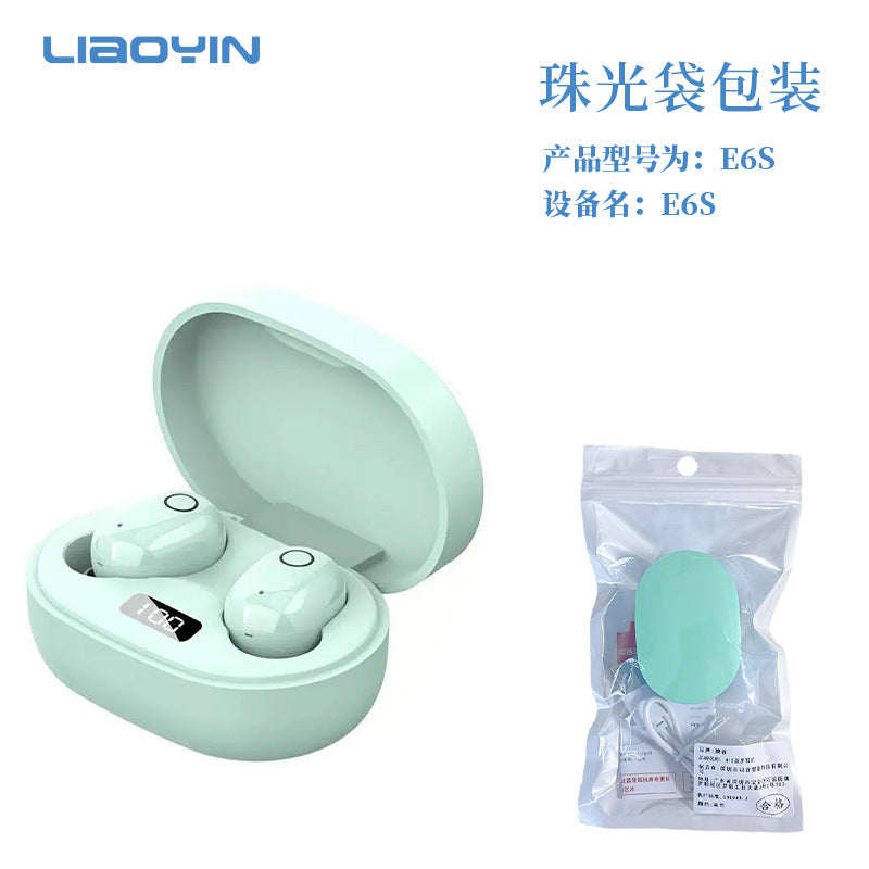 J15 new women's earphones Bluetooth wireless mini cute girls high value does not hurt the ears comfortable high sound quality E6S