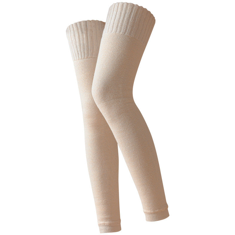 Extended brushed knee pads, thickened sheath in autumn and winter to keep warm, old cold legs, calf socks, dance yoga cover, cold-proof over the knee