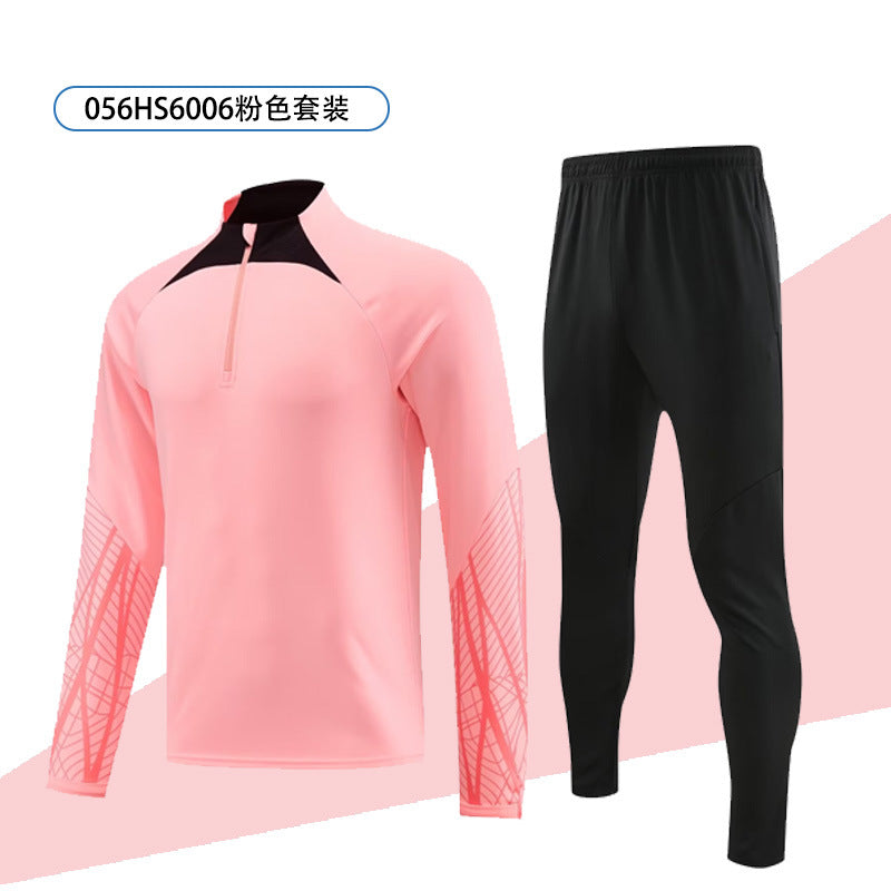 Autumn and winter training clothes jacket men's and women's long-sleeved football sports appearance clothes set custom LOGO quick-drying fitness clothes