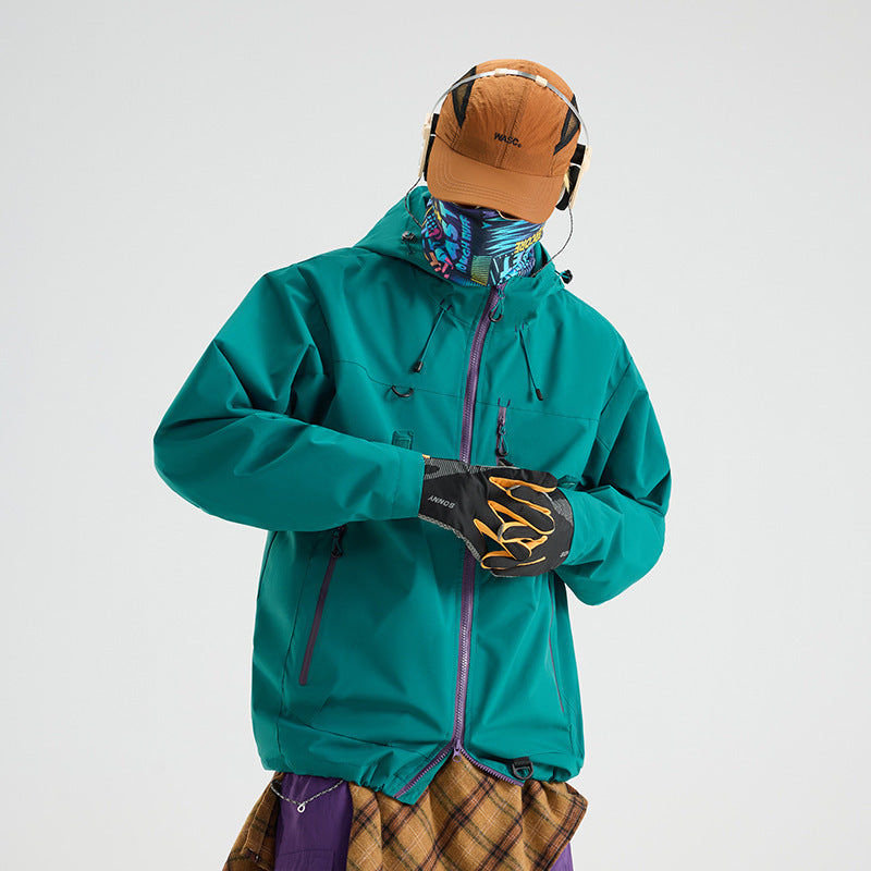 Couple soft shell three-in-one jacket men and women outdoor sports hiking cycling windproof waterproof mountaineering warm jacket