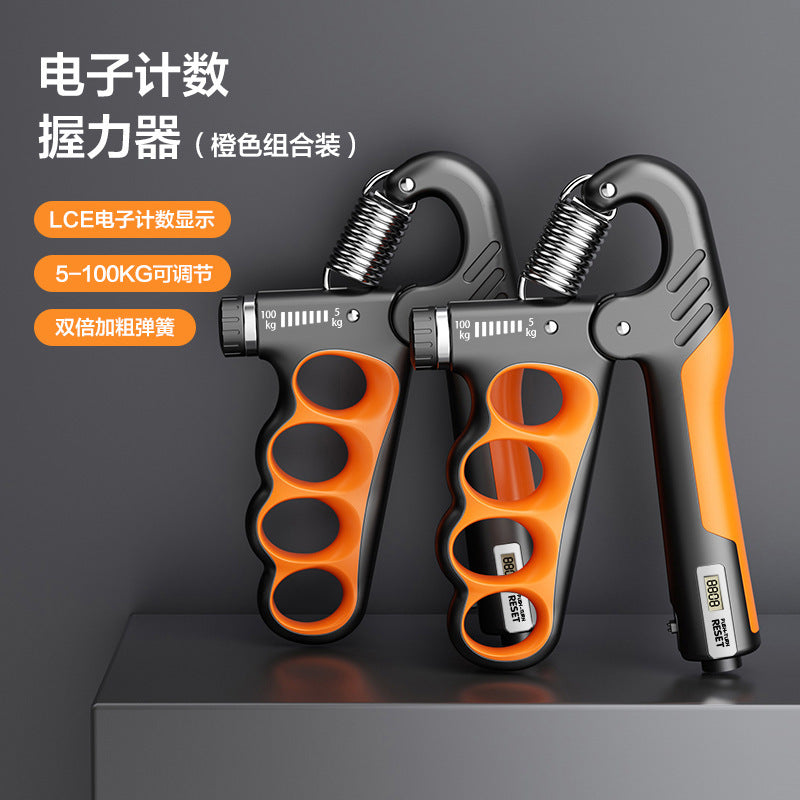 Electronic counting grip arm strength fitness device rehabilitation training exercise device five finger grip wholesale