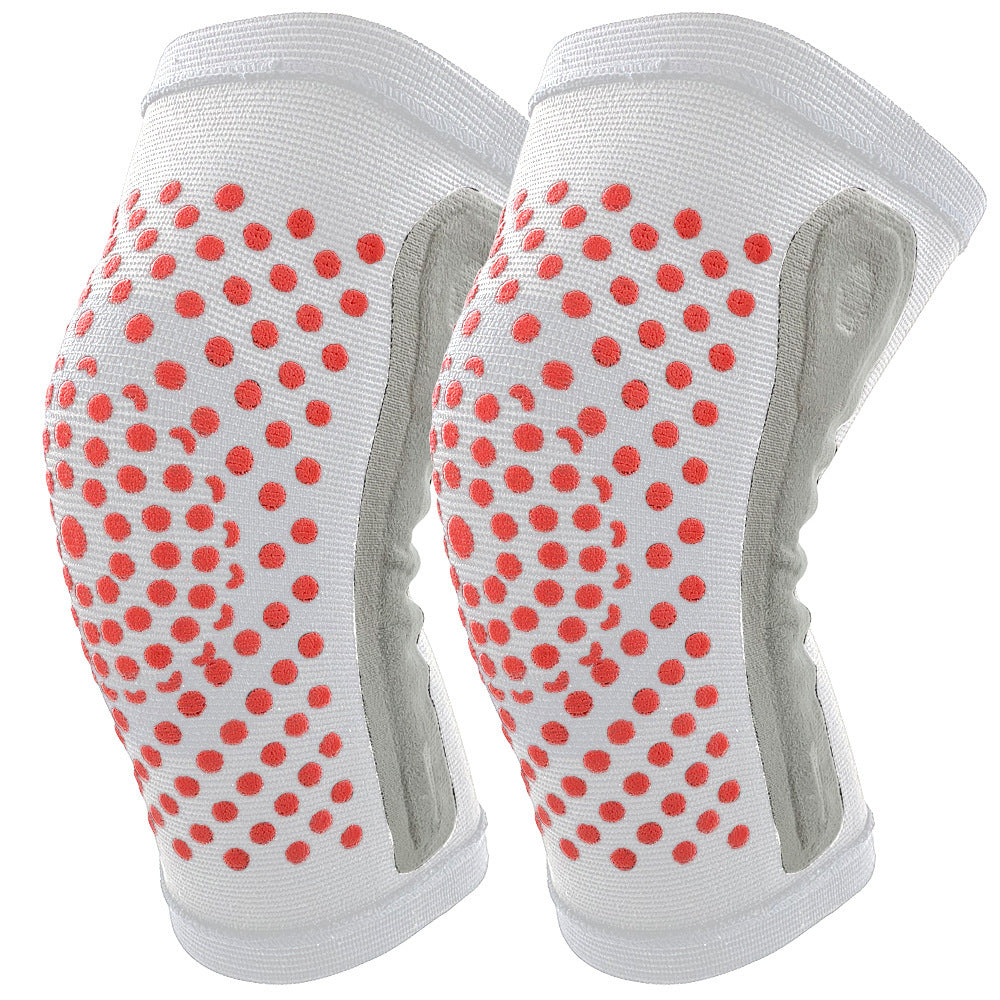 Knitted nylon warm knee pads autumn and winter sports cold protection leg pads gold fleece lined with fleece spring support anti-sprains