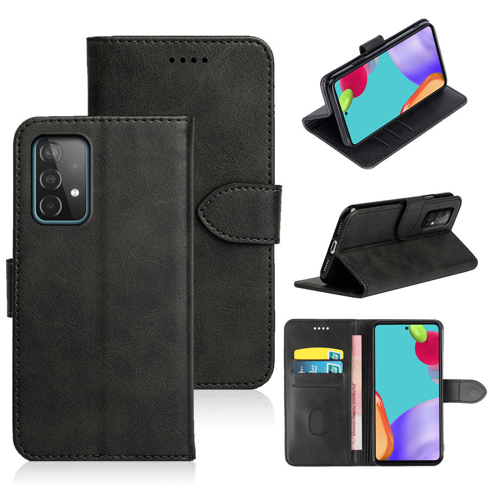 Applicable to iPhone15 card leather case 15promax calf pattern cover card mobile phone leather case