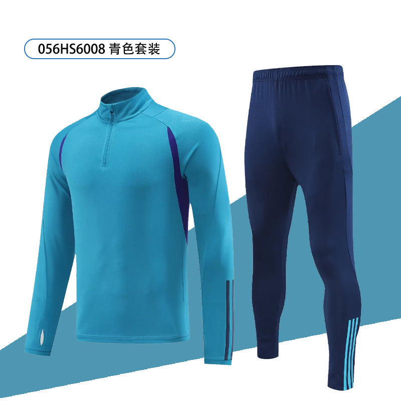 Autumn and winter training clothes jacket men's and women's long-sleeved football sports appearance clothes set custom LOGO quick-drying fitness clothes