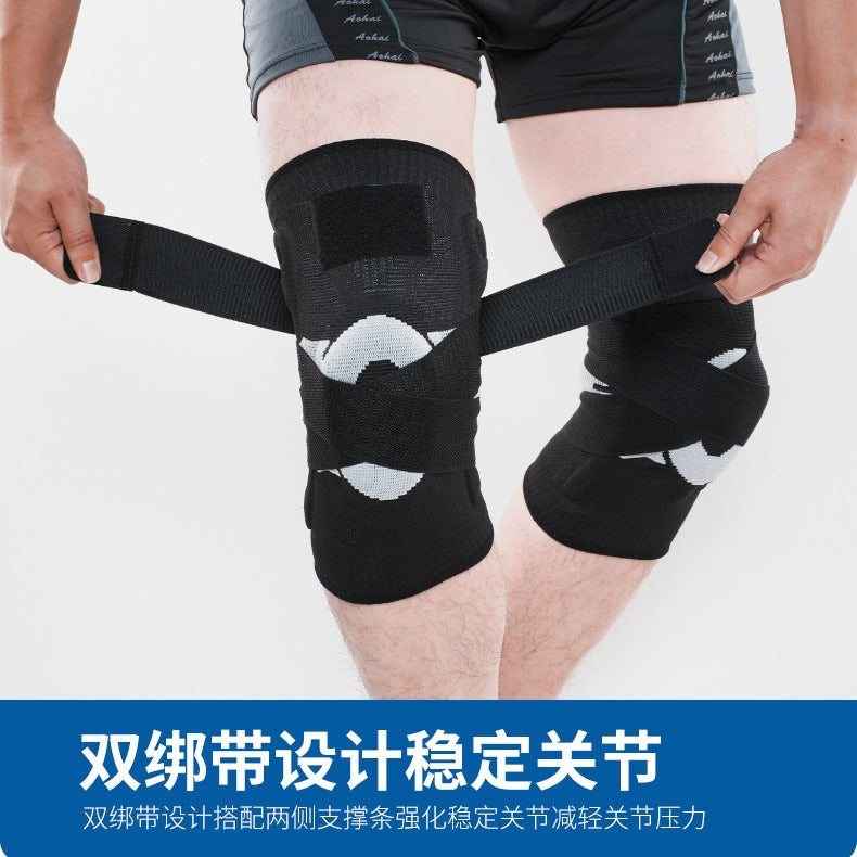 Silicone anti-skid shock-absorbing knee pads, spring support knee pads, sports knee pads, straps, pressurized basketball running joint protection