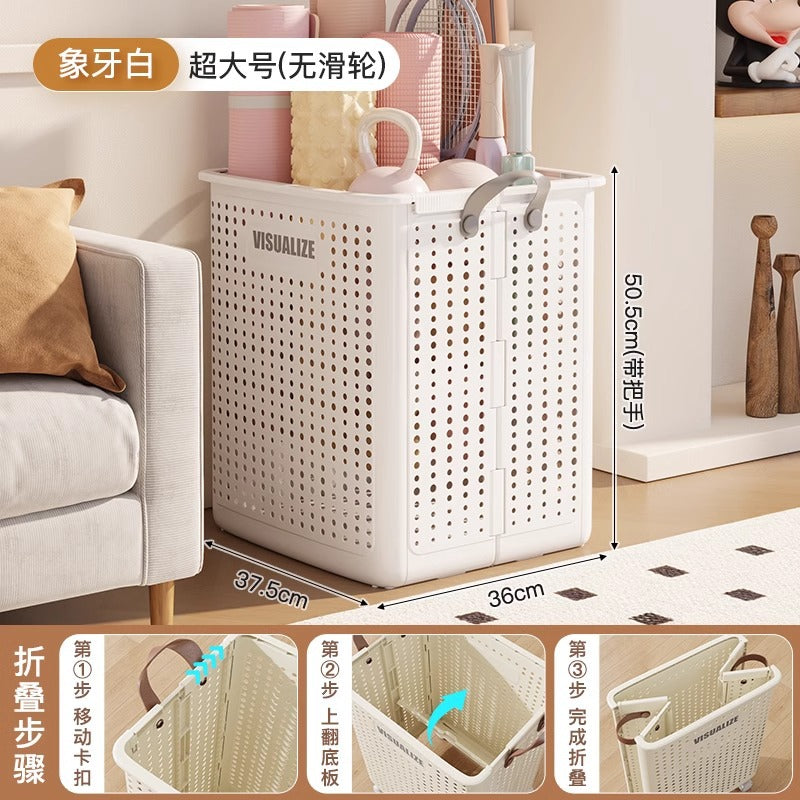 Yoga mat storage basket with wheels Home sports tools Organizing artifact Badminton storage Fitness equipment rack