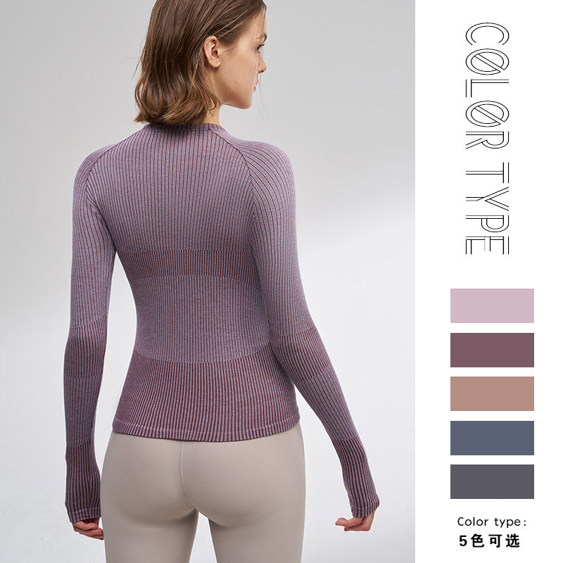 Outdoor yoga clothes women's long-sleeved running sports fitness clothes tops slim-fitting breathable modal cotton high-elastic shapewear