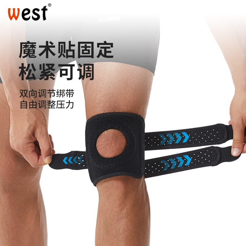 Cross-border new outer punching silicone patella strap to protect joints meniscus sports knee pads badminton basketball protective gear