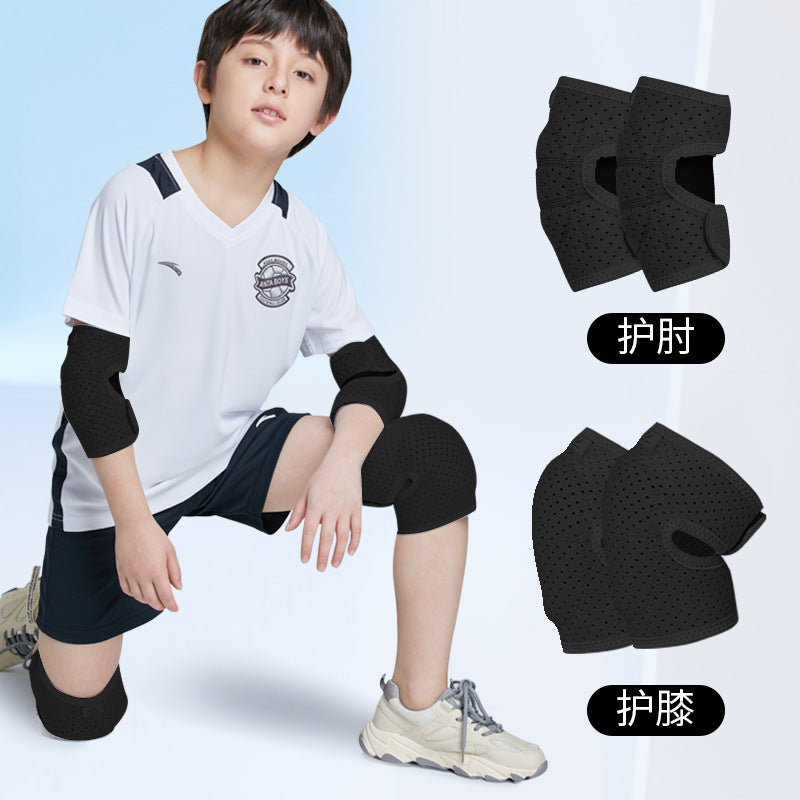Children's Riding Knee Pads Sports Anti-Drop Elbow Pads Wrist Set Dancing Dance Protectors Winter Knee Cover Women