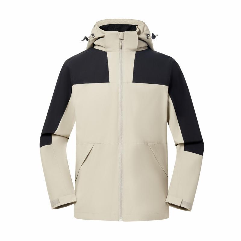 Jacket custom embroidery printed logo outdoor windproof waterproof autumn and winter stand-up collar sportswear group work clothes