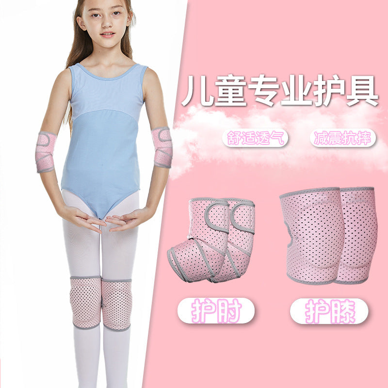 Children's Riding Knee Pads Sports Anti-Drop Elbow Pads Wrist Set Dancing Dance Protectors Winter Knee Cover Women