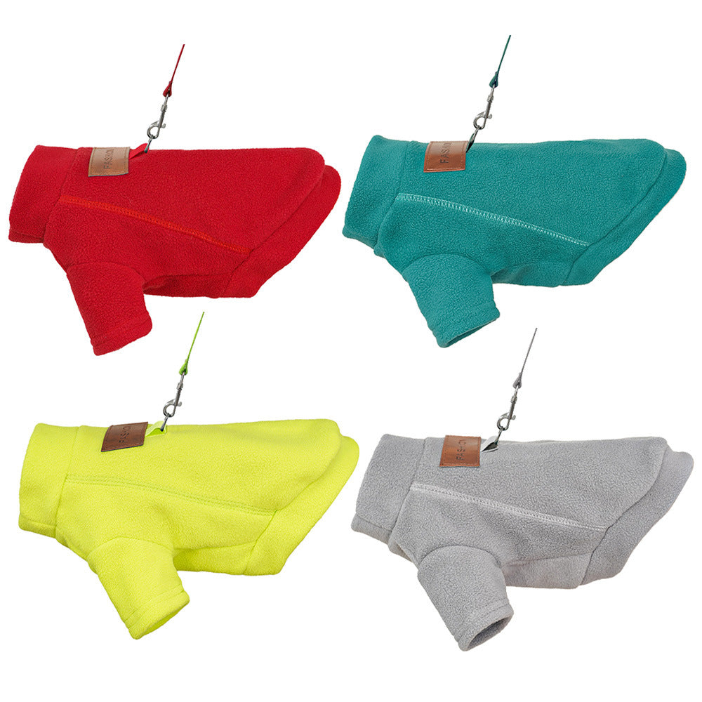 Cross-border new pet dog cat autumn and winter clothes velvet dog clothes cat clothing