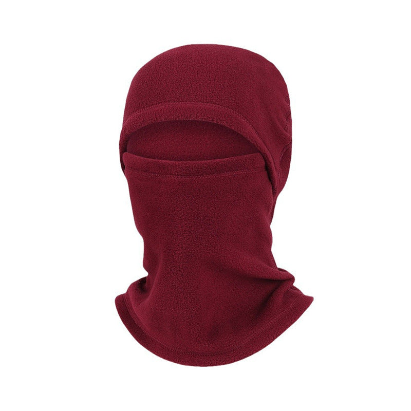 Winter integrated windproof cycling mask multi-functional scarf outdoor skiing hat fleece cold-proof and warm headgear