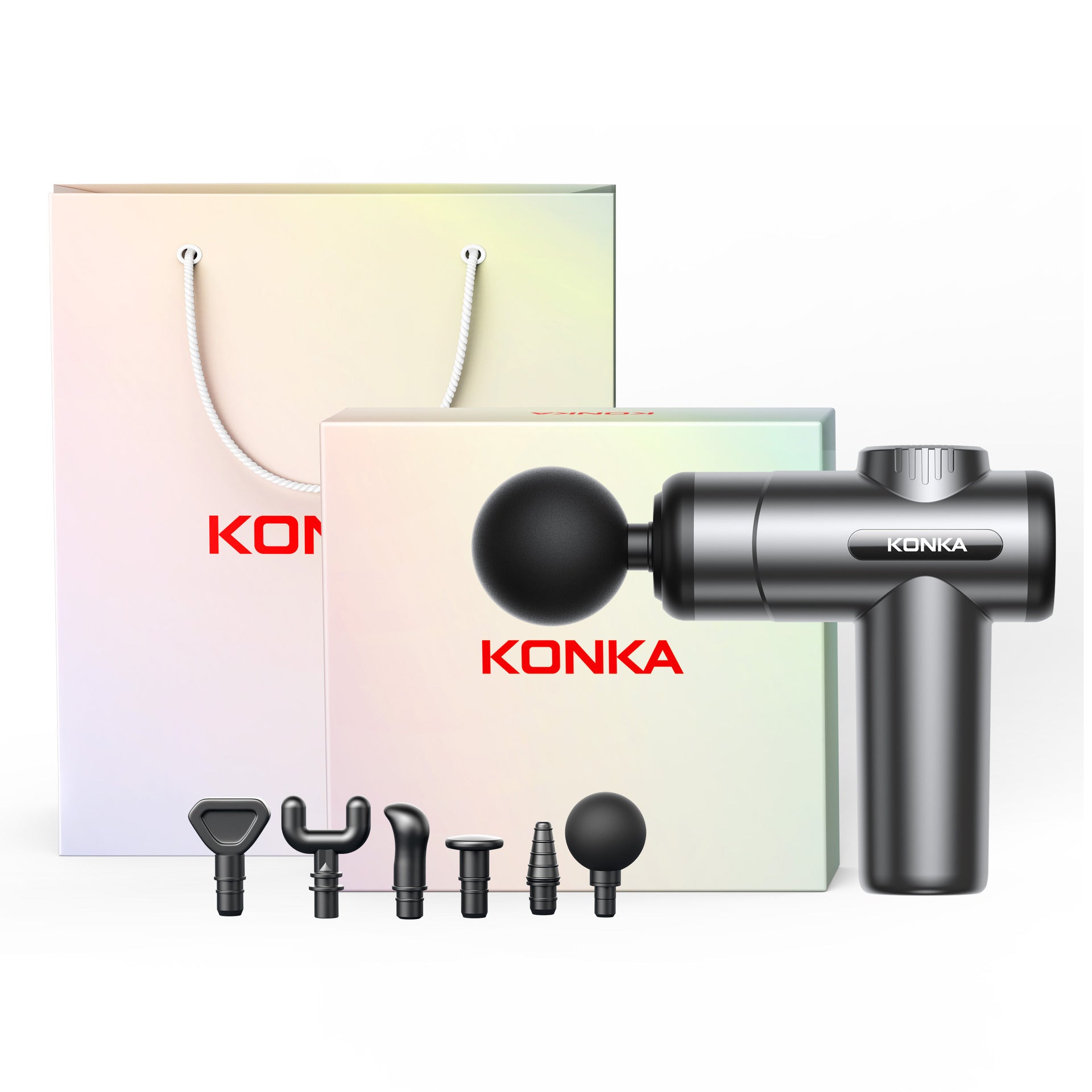 Konka fascia gun factory household small muscle relaxation massager intelligent electric massager cross-border charging model