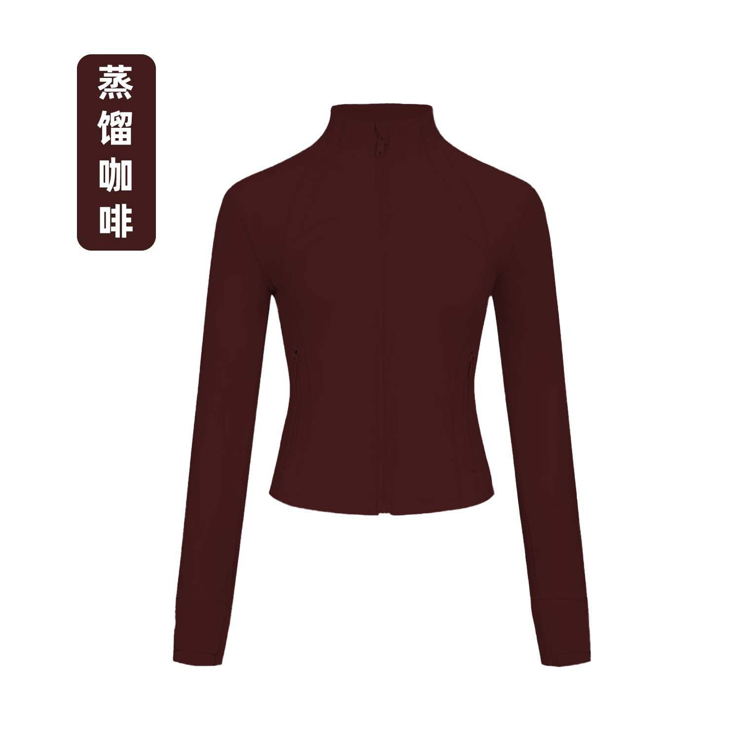 LuluID blazer jacket women's defined outdoor slim stand-up cardigan zip yoga suit top