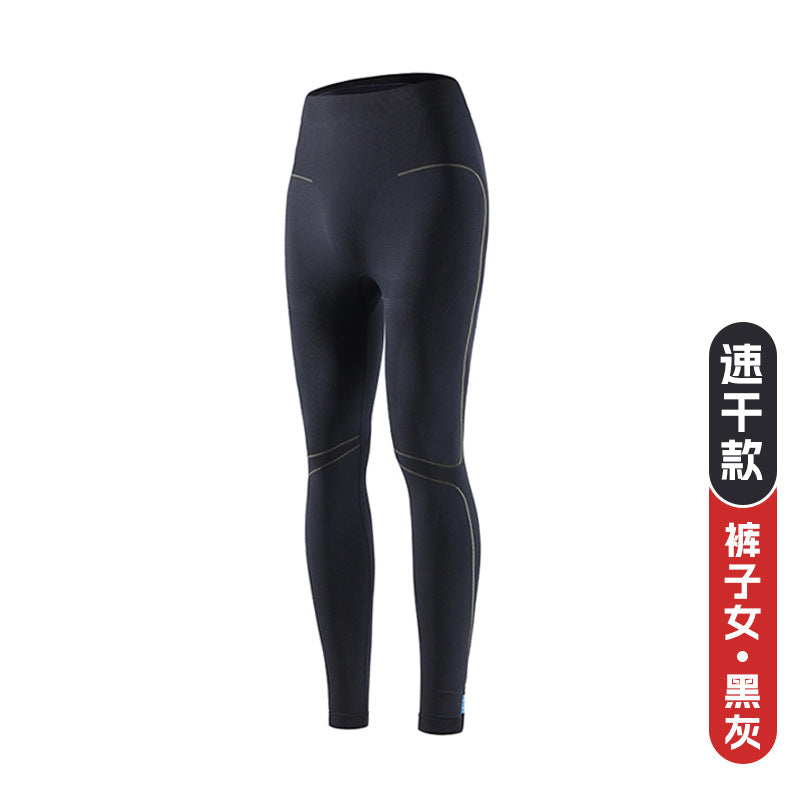 Outdoor autumn and winter quick-drying ski clothing underwear set men's and women's sports breathable moisture-absorbing perspiration compression warm quick-drying clothing